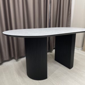 Обідній овальний нерозкладний стіл B-WOOD з HPL 160*90*76 з HPL