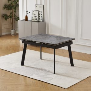 Стіл Вельвет( Velvet )120(180)*90*76 Italy grey gloss