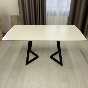 Обідній прямокутний розкладний стіл Double V(Дабл В)120(160)*80*76 з HPL